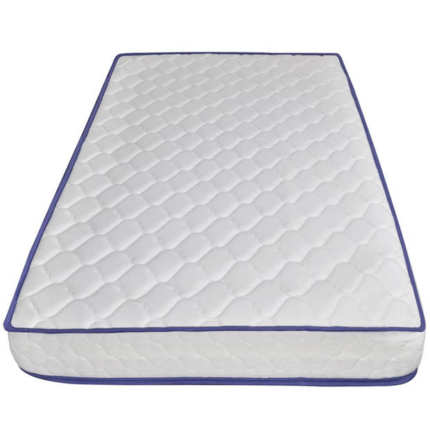 vidaXL Bed met traagschuim matras kunstleer wit 160x200 cm