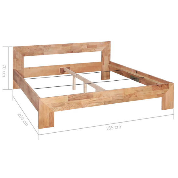 vidaXL Bedframe massief eikenhout 160x200 cm