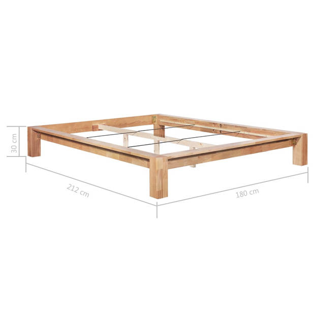 vidaXL Bedframe massief eikenhout 160x200 cm