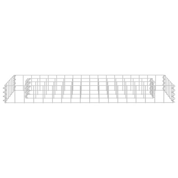 vidaXL Gabion plantenbak verhoogd 90x30x10 cm gegalvaniseerd staal