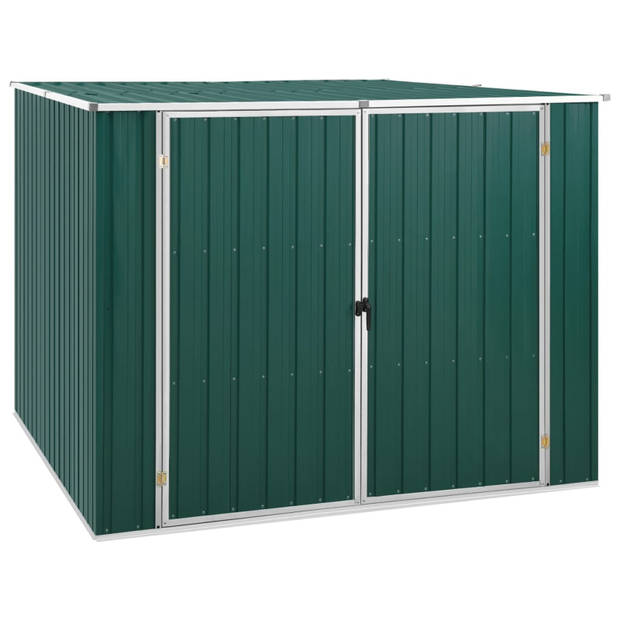 vidaXL Tuinschuur 195x198x159 cm gegalvaniseerd staal groen