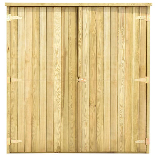 The Living Store Gereedschapsschuur - 163 x 50 x 171 cm - Grenenhout - Natuur - Dubbele deur