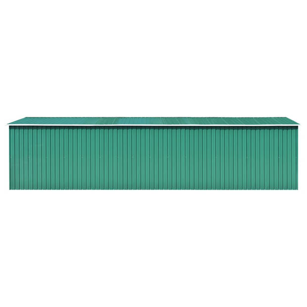 The Living Store schuur voor gereedschap - gegalvaniseerd staal - 257 x 779 x 181 cm - groen