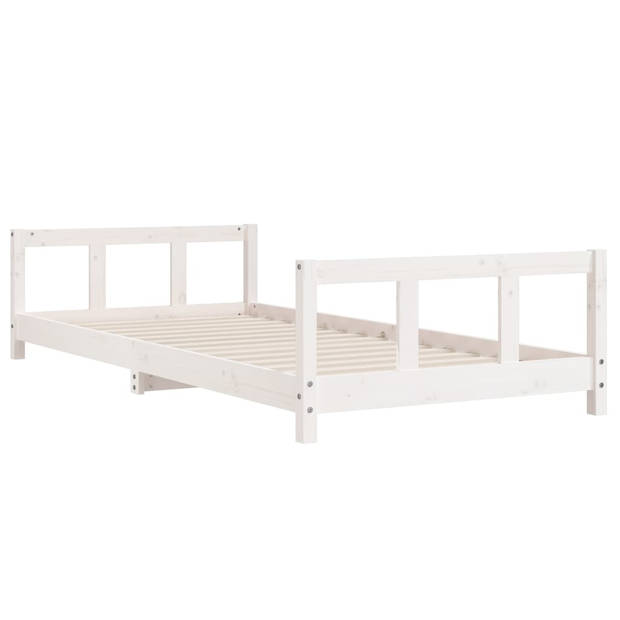 vidaXL Kinderbedframe 90x190 cm massief grenenhout wit