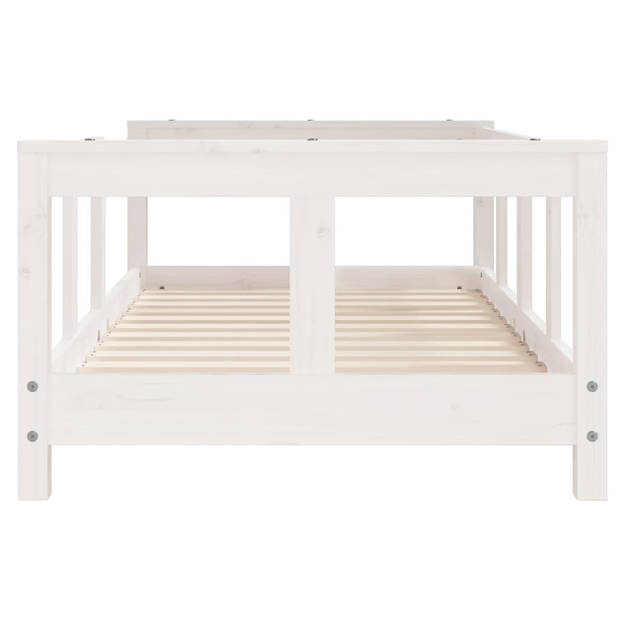 vidaXL Kinderbedframe 70x140 cm massief grenenhout wit