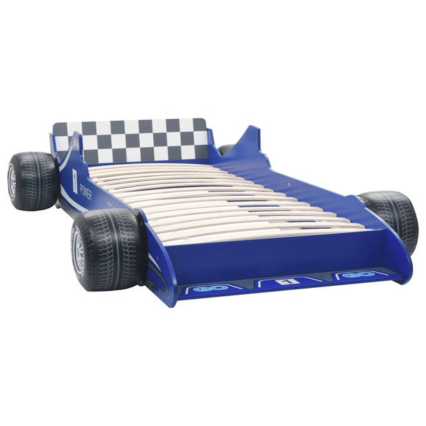 vidaXL Kinderbed raceauto blauw 90x200 cm