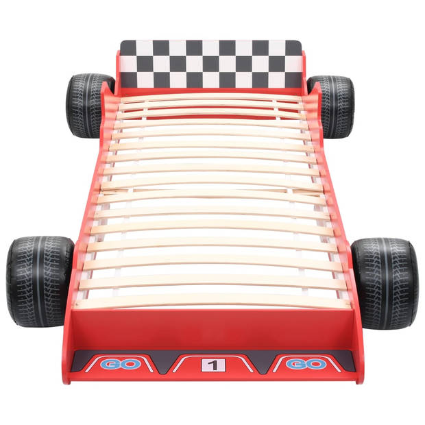 vidaXL Kinderbed raceauto rood 90x200 cm