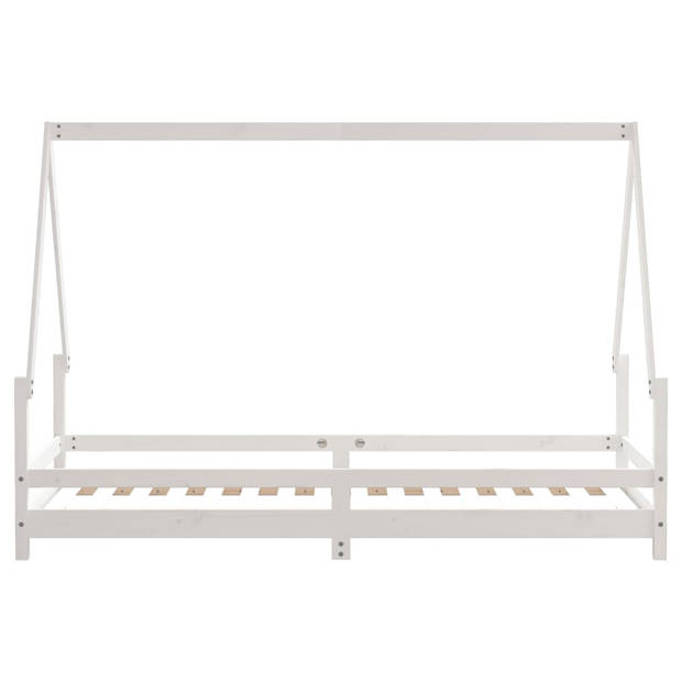 vidaXL Kinderbedframe 80x200 cm massief grenenhout wit