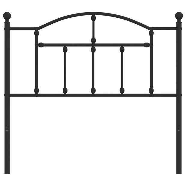 vidaXL Hoofdbord 100 cm metaal zwart