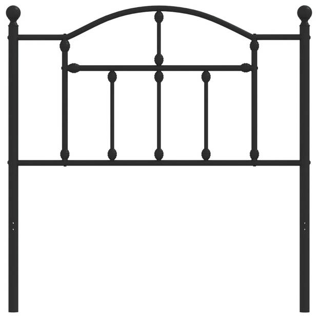 vidaXL Hoofdbord 90 cm metaal zwart