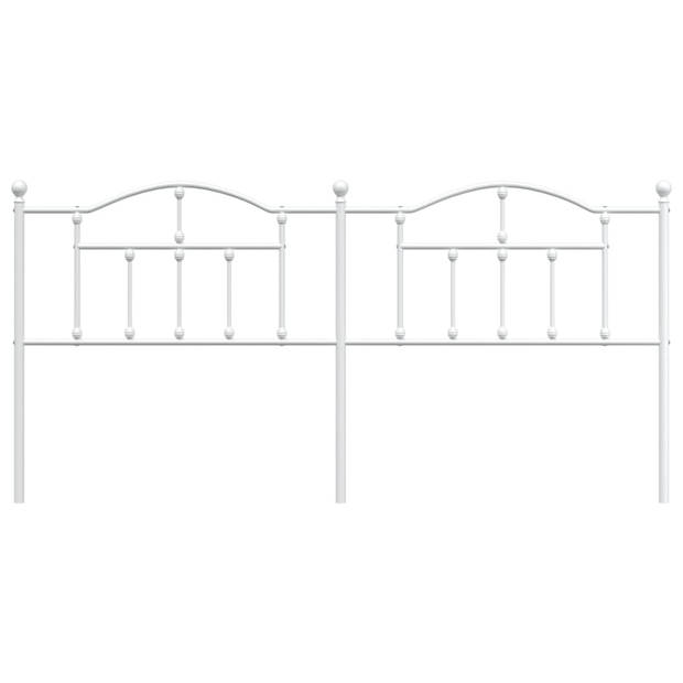 vidaXL Hoofdbord 193 cm metaal wit