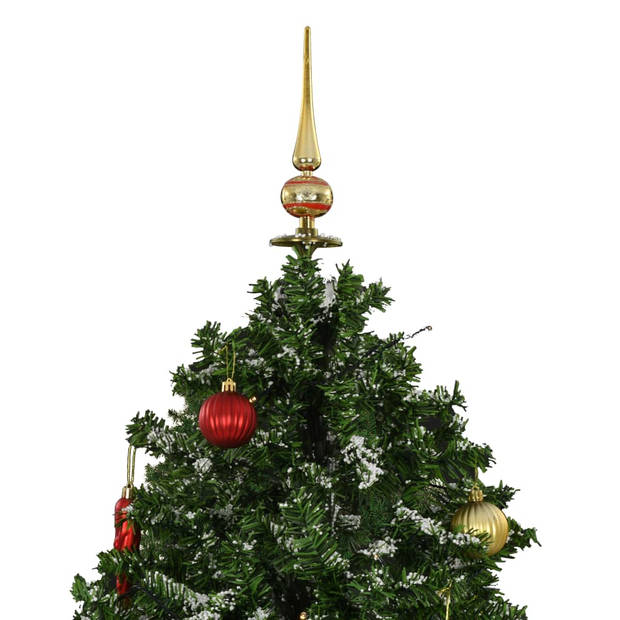 The Living Store Kunstkerstboom Groen - 190 cm - Sneeuwende Kerstboom Met Melodie - PVC - Polyester - Kunststof