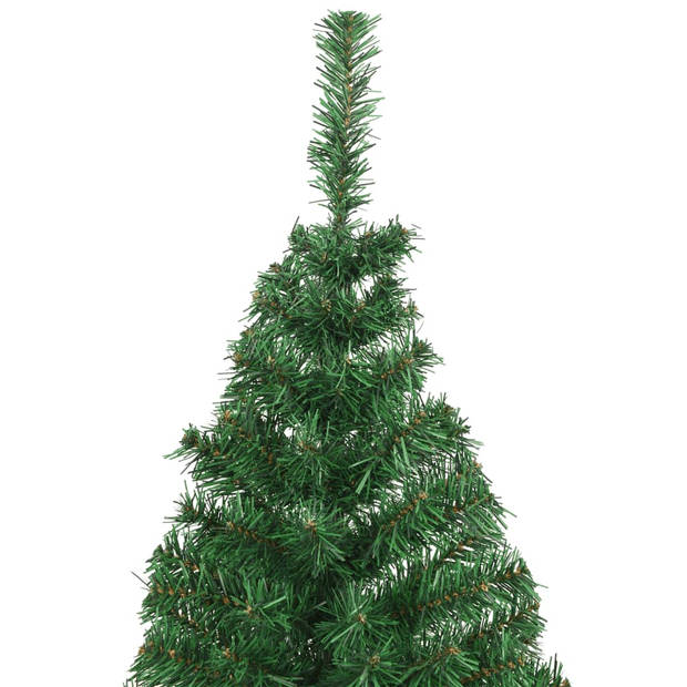 vidaXL Kunstkerstboom met dikke takken 210 cm PVC groen