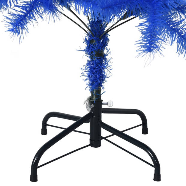 vidaXL Kunstkerstboom met standaard 150 cm PVC blauw