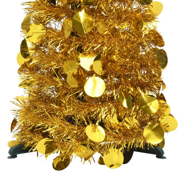 The Living Store pop-up kerstboom - goud - PET - 150 cm - lichtgewicht