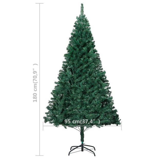 The Living Store Kunstkerstboom - PVC - 180 cm - Groen - Met 930 takken