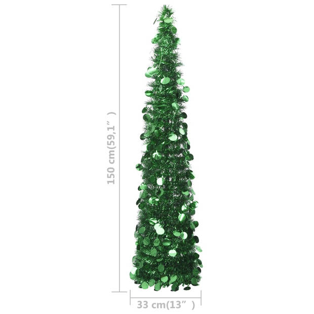 vidaXL Kunstkerstboom pop-up 150 cm PET groen