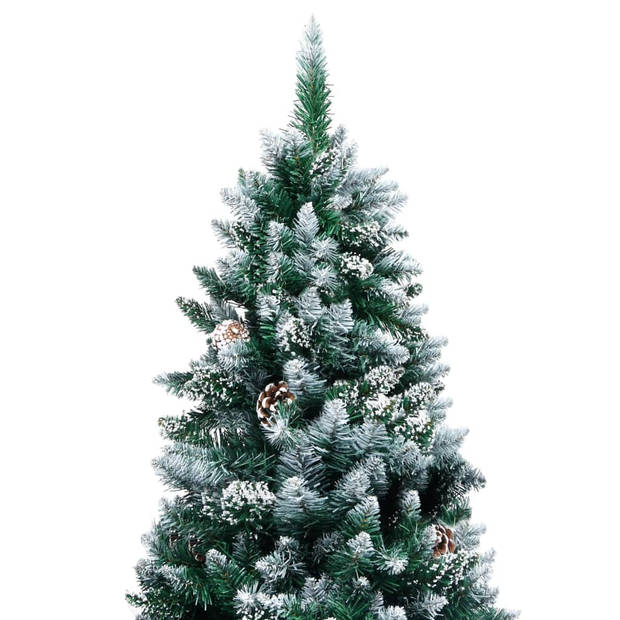 The Living Store Kunstkerstboom - Sneeuweffect - 210 cm - Groen/Wit