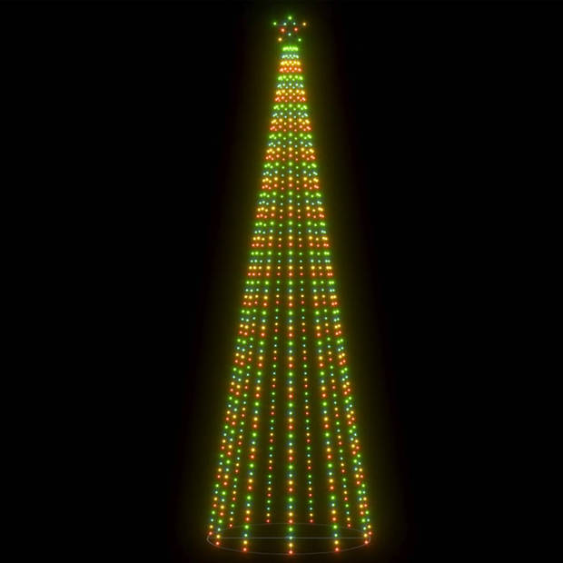 vidaXL Kegelkerstboom 752 meerkleurige LED's 160x500 cm