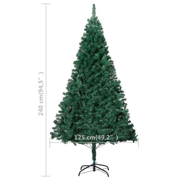 The Living Store Kunstkerstboom - Unieke Kerst - Kunstkerstbomen - 240 cm - Groen PVC - Realistische vorm - Extra dikke