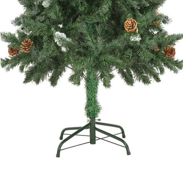 The Living Store Kunstkerstboom - The Living Store - kerstboom - 150 cm - levensecht - wit glitter