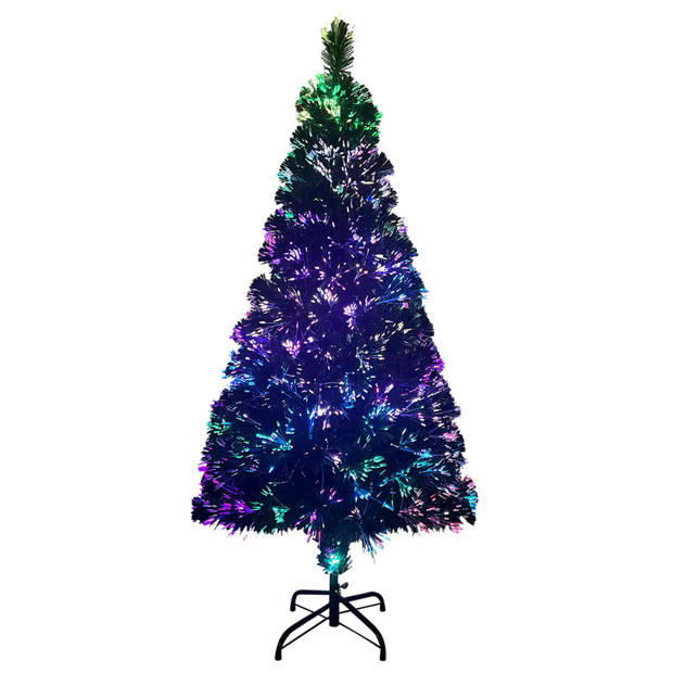 The Living Store Kunstkerstboom Optische vezel - 150 cm - 5 kleuren lichtjes