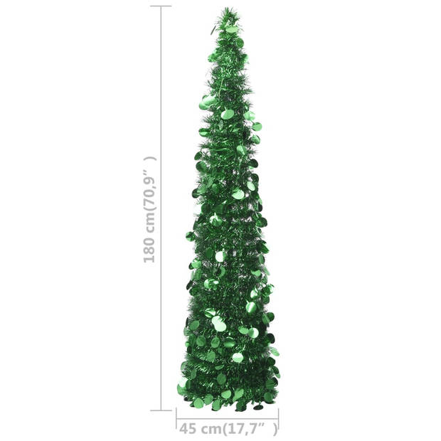 vidaXL Kunstkerstboom pop-up 180 cm PET groen