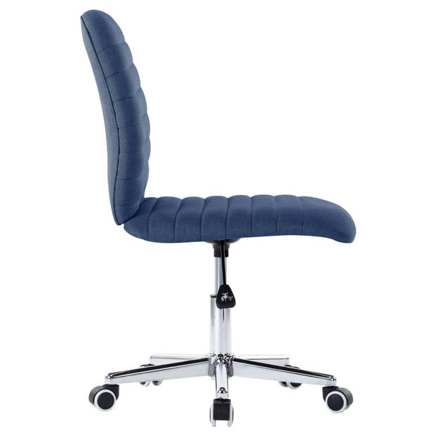 vidaXL Eetkamerstoelen 4 st stof blauw