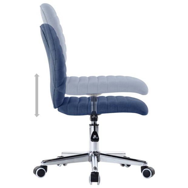 vidaXL Eetkamerstoelen 4 st stof blauw