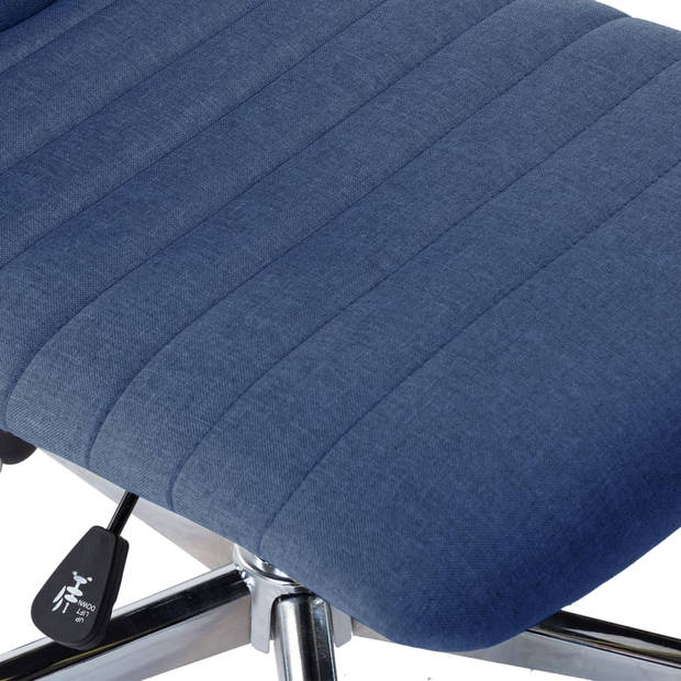 vidaXL Eetkamerstoelen 4 st stof blauw