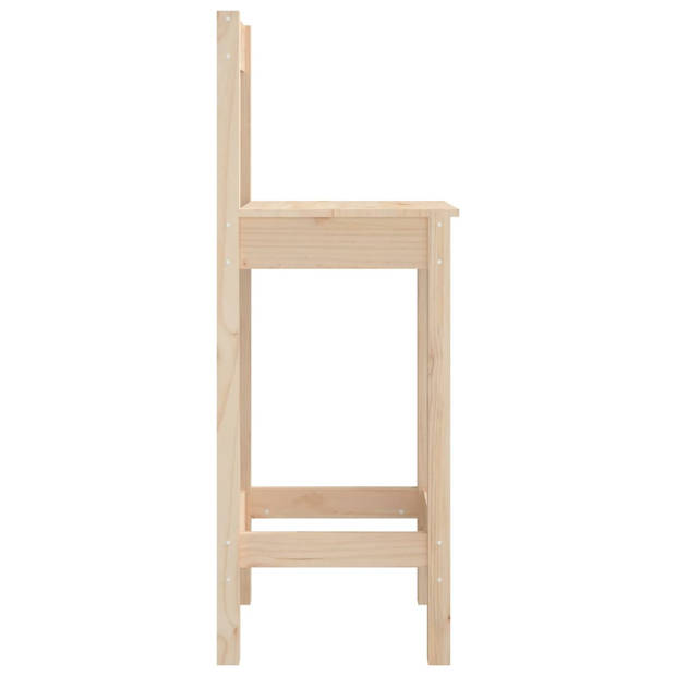 vidaXL Barstoelen 2 st 40x41,5x112 cm massief grenenhout