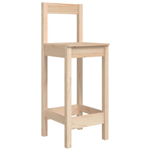 vidaXL Barstoelen 2 st 40x41,5x112 cm massief grenenhout