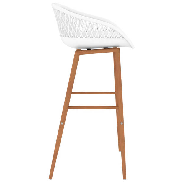 vidaXL Barstoelen 2 st wit