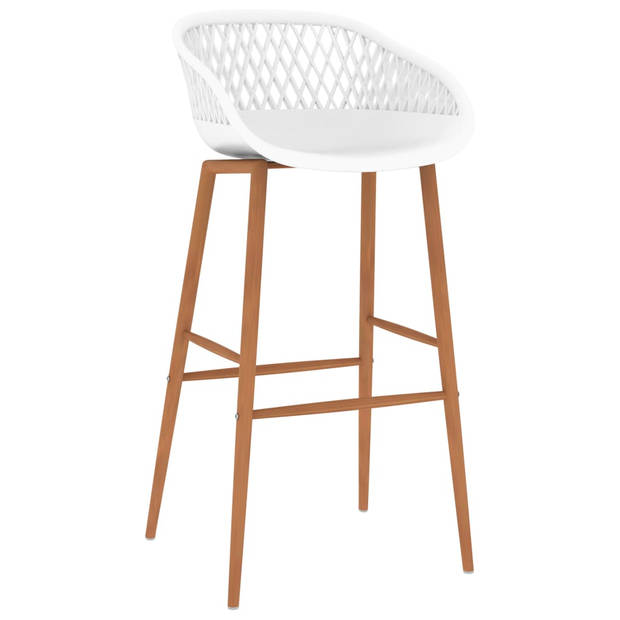 vidaXL Barstoelen 2 st wit