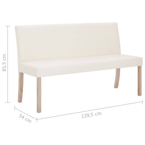 The Living Store Bank Grenenhout - 139.5 x 54 x 85.5 cm - Duurzaam frame - Dik gevoerde bekleding