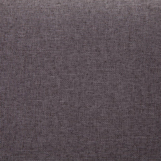 vidaXL Bankje met opbergvak 116 cm polyester taupe