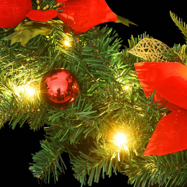 vidaXL Kerstslinger met LED-lampjes 2,7 m PVC groen