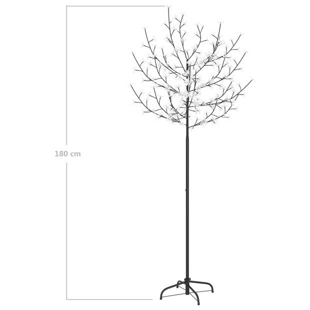 vidaXL Kerstboom 200 LED's warmwit licht kersenbloesem 180 cm