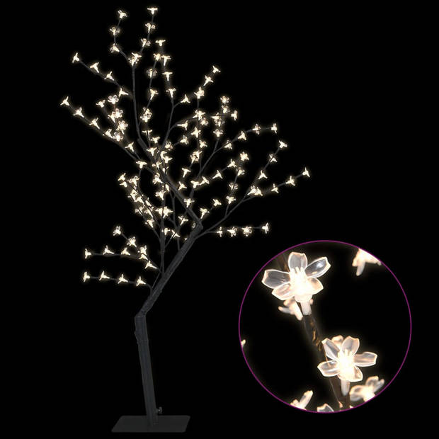 The Living Store Kunstkerstboom 120 cm - Kersenbloesem - LED-verlichting - Flexibele takken - Stabiele metalen voet -