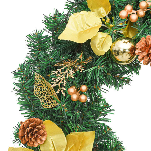 The Living Store Kerstslinger - PVC - 2.7m - Goudkleurige decoratie