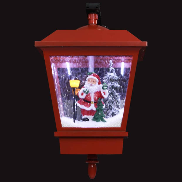 vidaXL Kerstwandlamp met LED-lampjes en kerstman 40x27x45 cm rood