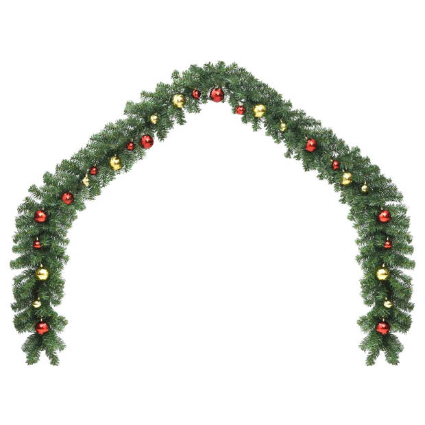 The Living Store Kerstslinger - Guirlande Met LED Verlichting - Groen - 5m - Met 75 LEDs