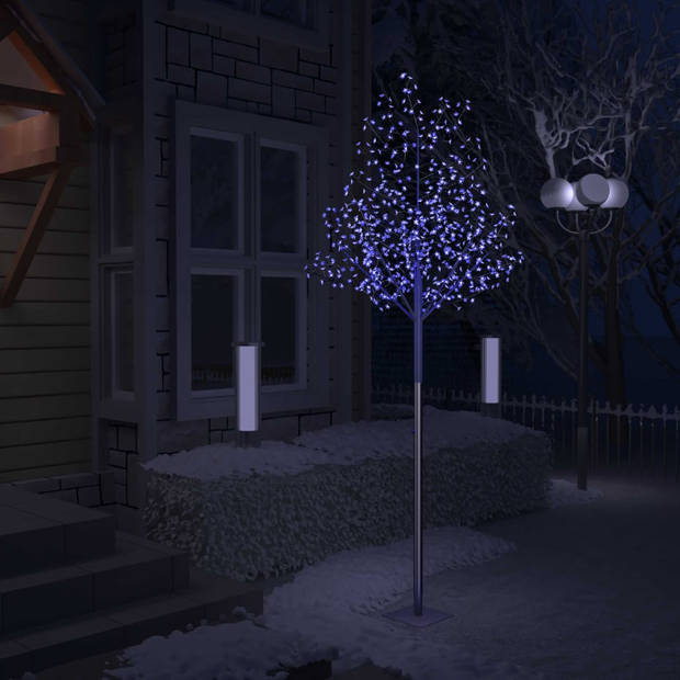 The Living Store Kunstkerstboom - Kersenbloesem 300 cm - blauw licht