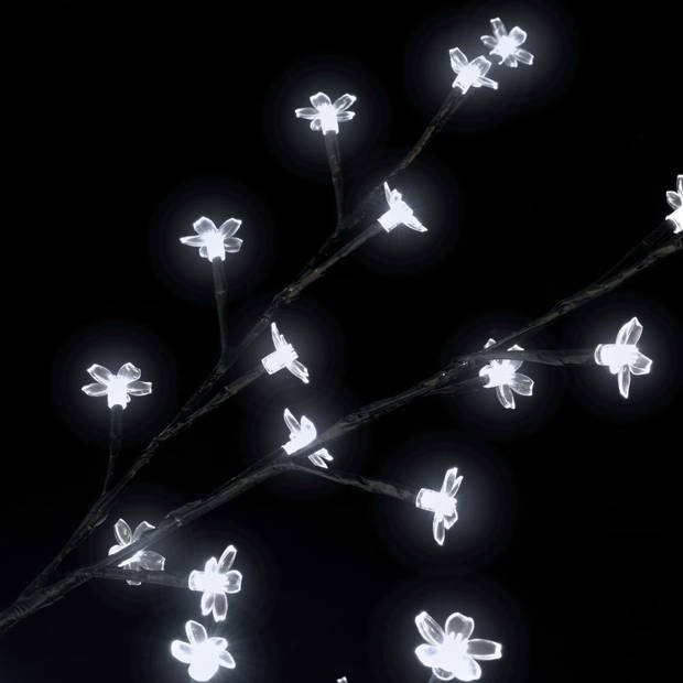 The Living Store kunstkerstboom led 150 cm - kersenbloesem flexibel - zwart - koudwit licht - IP44