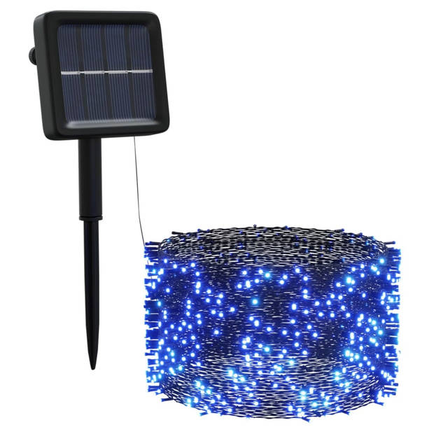 vidaXL 5 st Lichtslinger met 200 LED's solar binnen/buiten blauw