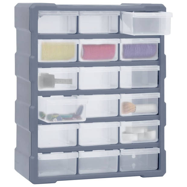 vidaXL Organiser met 18 medium lades 38x16x47 cm