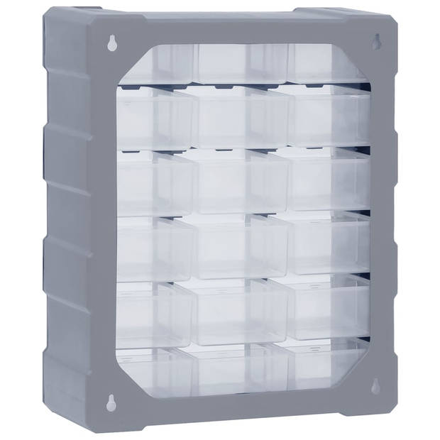 vidaXL Organiser met 18 medium lades 38x16x47 cm