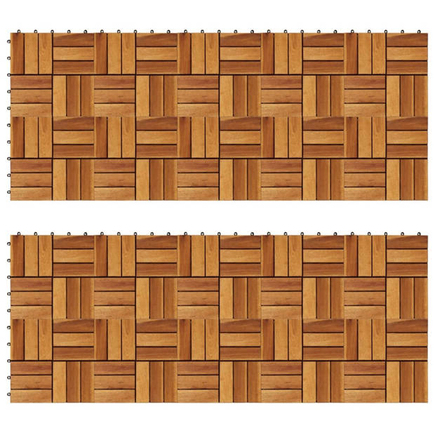 Terrastegels 30 x 30 cm Acacia set van 20