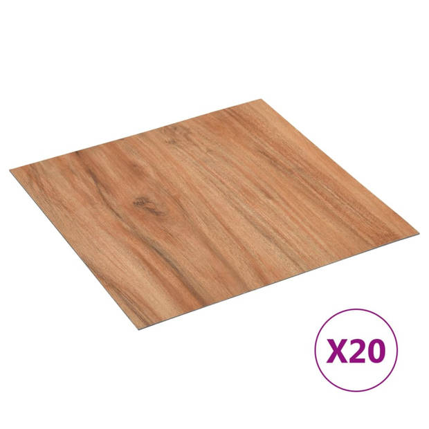 vidaXL Vloerplanken 20 st zelfklevend 1,86 m?? PVC lichthoutkleurig