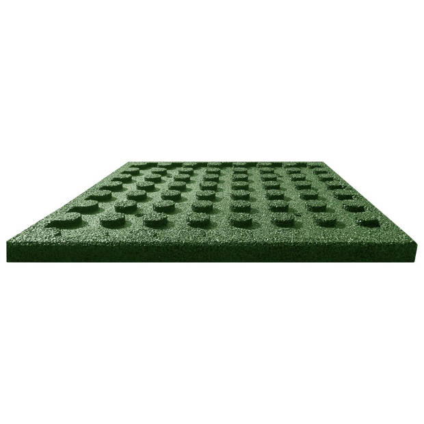 vidaXL Valtegels 6 st 50x50x3 cm rubber groen